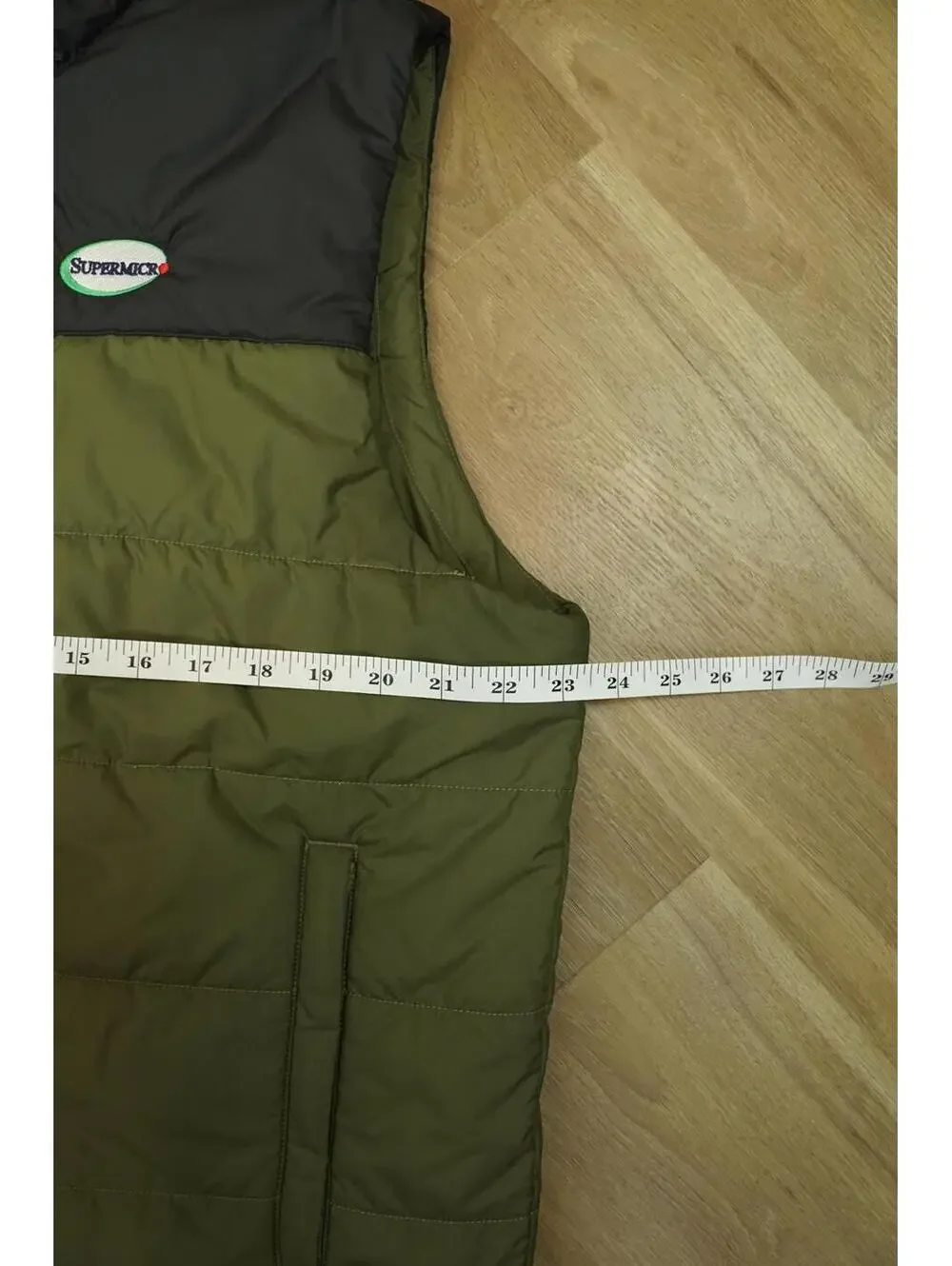 The North Face Puffer Vest, Men's Large Olive Green‎ Black - GorpCore, Preppy